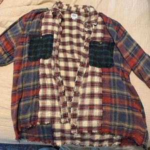 Urban Outfitters Mixed Plaid Flannel Top